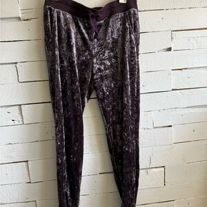 Luxurious Velvet Joggers - Purple